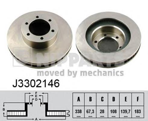 Диск переднього гальма Nipparts J3302146 ціна, від 45.61 USD
