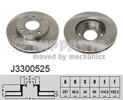Диск гальмівний передній Nipparts J3300525