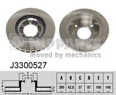 J3300527 Nipparts Гальмо дискове переднє