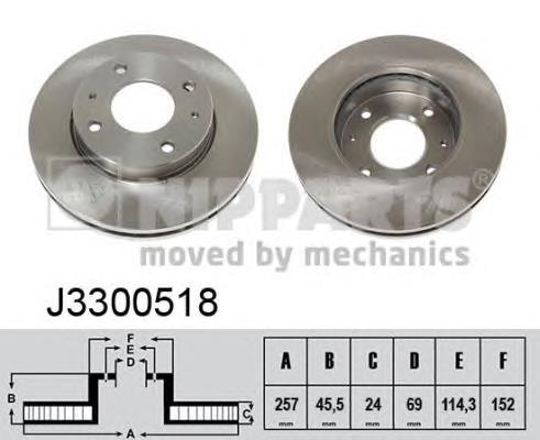 Диск переднього гальма Nipparts J3300518 ціна, від 28.99 USD