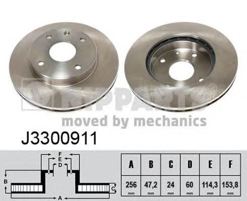 J3300911 Nipparts Гальмо дискове переднє