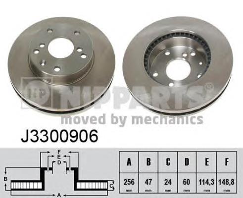 Диск гальмівний передній Nipparts J3300906