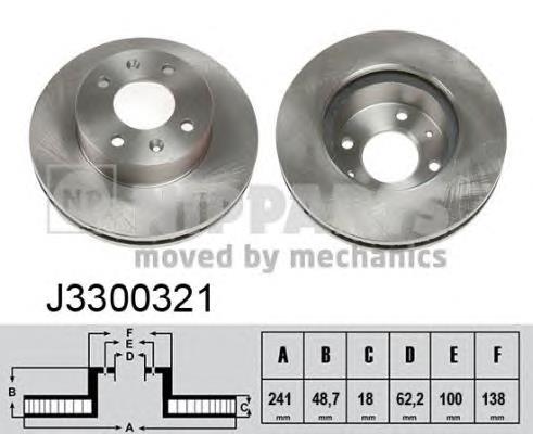 Диск переднього гальма Nipparts J3300321 ціна, від 27.57 USD