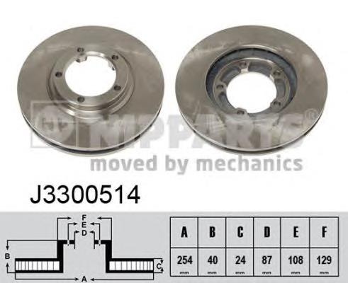 Диск переднього гальма Nipparts J3300514 ціна, від 28.51 USD
