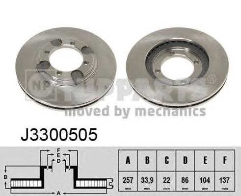 Диск гальмівний передній Nipparts J3300505