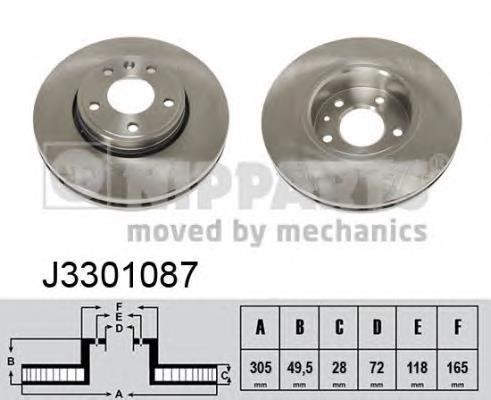 J3301087 Nipparts Гальмо дискове переднє