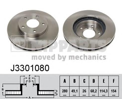J3301080 Nipparts Гальмо дискове переднє