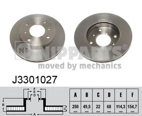 Диск переднього гальма Nipparts J3301027 ціна, від 25.62 USD