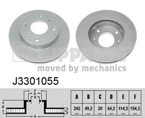 Диск гальмівний передній Nipparts J3301055