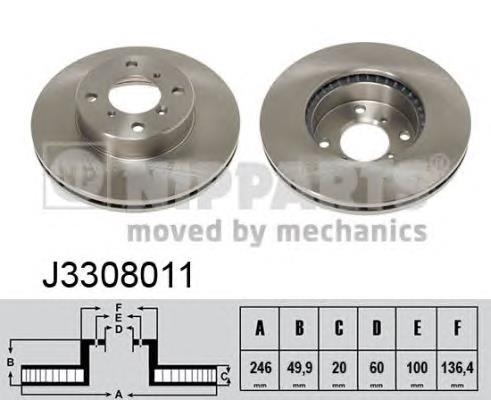 Купити J3308011 Nipparts Ротор гальмівний