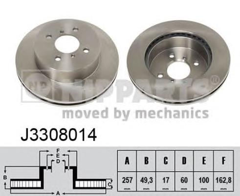 J3308014 Nipparts Гальмо дискове переднє