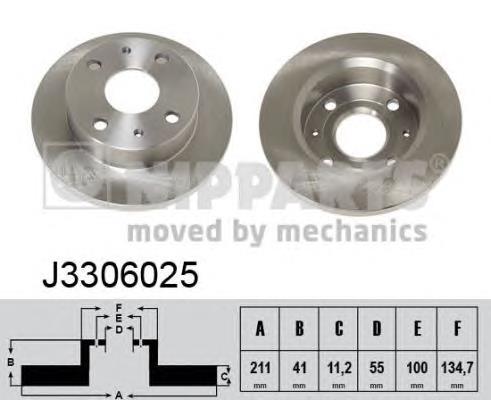 Купити J3306025 Nipparts Ротор гальмівний