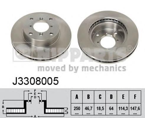Диск переднього гальма Nipparts J3308005 ціна, від 27.58 USD