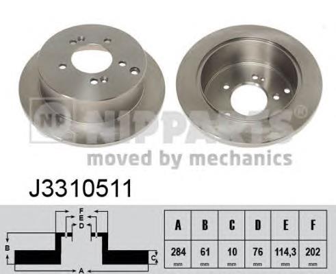 Диск гальмівний задній Nipparts J3310511