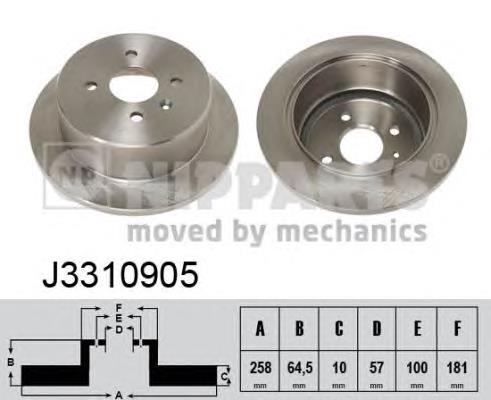 Гальмівні диски J3310905 Nipparts