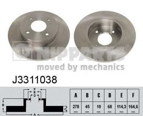 Задні дискові гальма Nipparts J3311038 ціна, від 28.21 USD