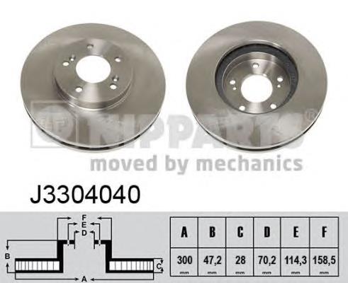 Гальмівні диски передні J3304040 Nipparts