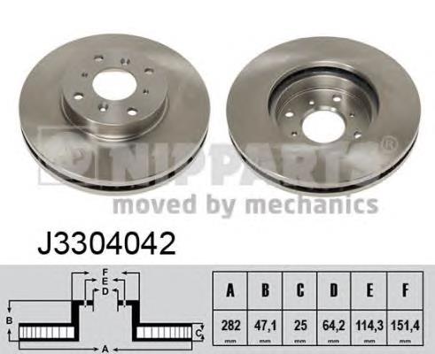 Купити J3304042 Nipparts Ротор гальмівний