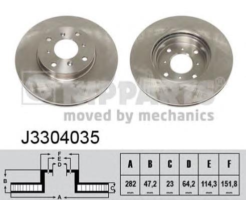 Купити J3304035 Nipparts Ротор гальмівний