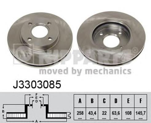 Гальмівні диски передні J3303085 Nipparts
