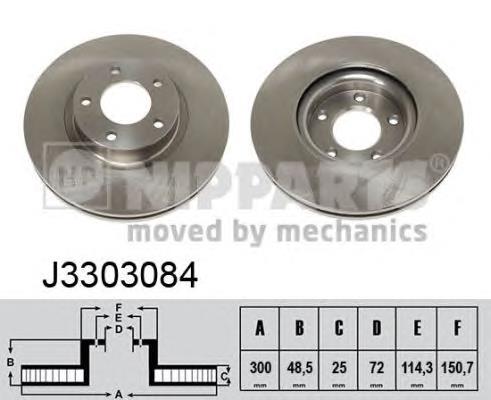 Гальмівні диски передні J3303084 Nipparts