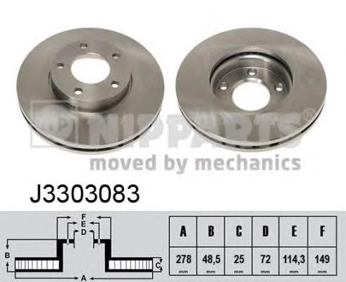 Купити J3303083 Nipparts Ротор гальмівний