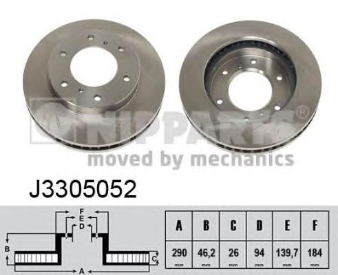 Гальмівні диски передні J3305052 Nipparts
