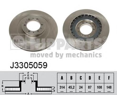 J3305059 Nipparts Гальмо дискове переднє