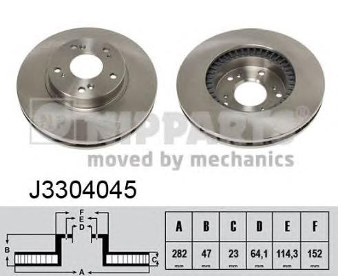 Гальмівні диски передні J3304045 Nipparts