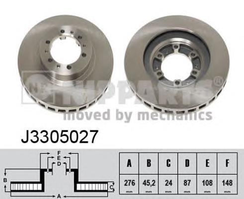 Диск гальмівний передній Nipparts J3305027