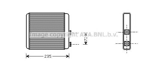 Радіатор пічки (обігрівача) AVA OL6321 ціна, від 35.46 USD