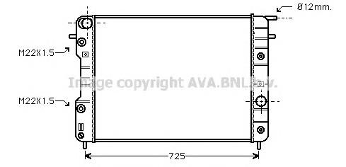 Радіатор охолодження двигуна OLA2202 AVA