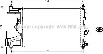 OLA2484 AVA Радіатор охолодження двигуна