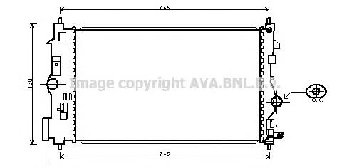 Радіатор охолодження двигуна OLA2488 AVA