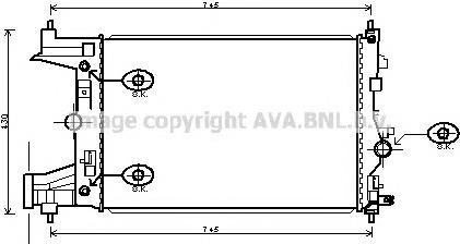 Радіатор основний Opel 1300303 ціна, від 75.95 USD