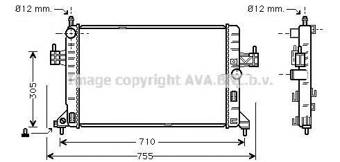 Радіатор основний AVA OL2305 ціна, від 66.25 USD