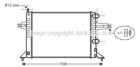 Купити OL2257 AVA Радіатор двигуна