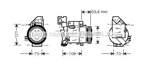 Компресор кондиціонера MSK075 AVA