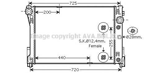 MSA2475 AVA Радіатор охолодження двигуна