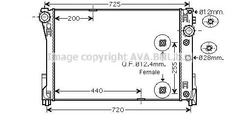 MSA2546 AVA Радіатор охолодження двигуна