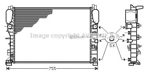 Радіатор охолодження AVA MSA2341
