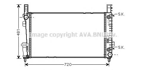 Радіатор охолодження двигуна MSA2364 AVA