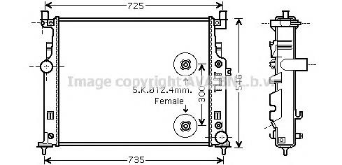 Купити MS2458 AVA Радіатор двигуна