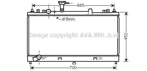 MZ2224 AVA Радіатор охолодження двигуна