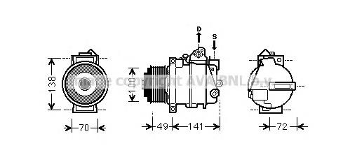 Компресор кондиціонера MSK560 AVA