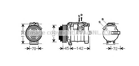 Компресор кондиціонера MSK574 AVA