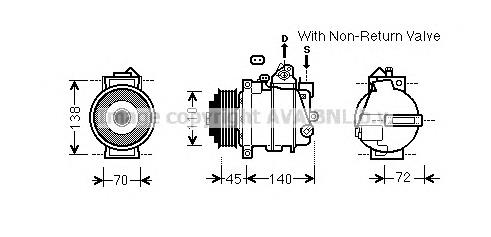 Компресор кондиціонера MSK587 AVA