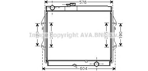 TOA2642 AVA Радіатор охолодження двигуна