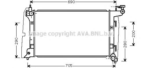 Радіатор охолодження двигуна TOA2290 AVA