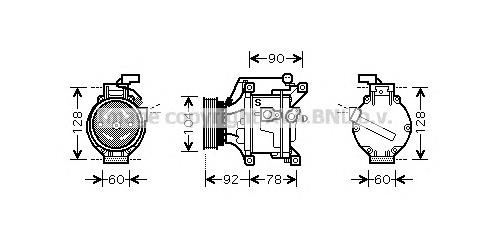 Компресор кондиціонера TOK446 AVA